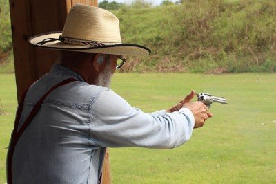 Most of the guys at the club were over 60--some were well over 60, but there isn't an age requirement. Anyone can shoot.