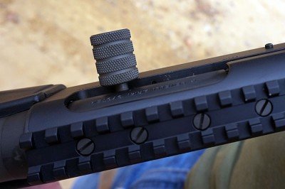 The new handle adds width to the gun, and dimension to the charging handle.