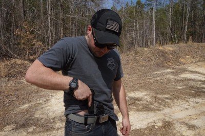 And it is easy to tuck the shirt behind the holster when you need the freedom and clearance. 