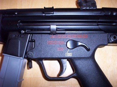 MP5 in 40 S&W with plastic magazines with NAVY Lower. 