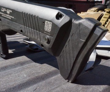 The butt of the DP-12.