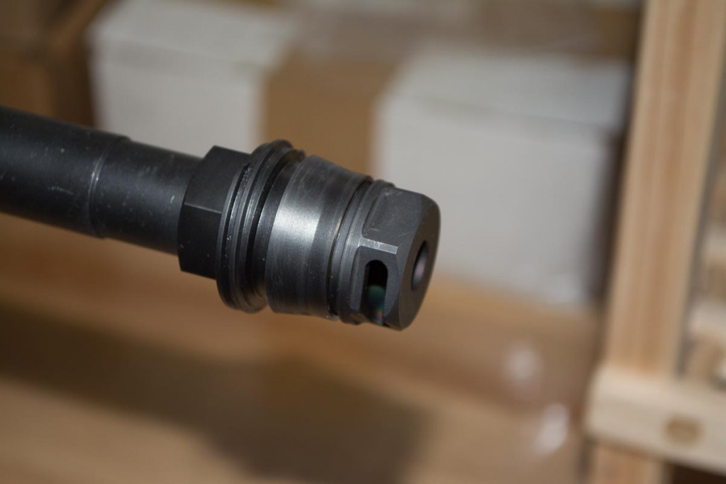 The Micro-Brake installed into the suppressor mount.