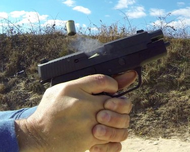 The higher bore axis of a SIG might increase muzzle lift a bit, but the P225-A1 manages it well with a stiff flat wire recoil spring, and fantastic ergonomics.