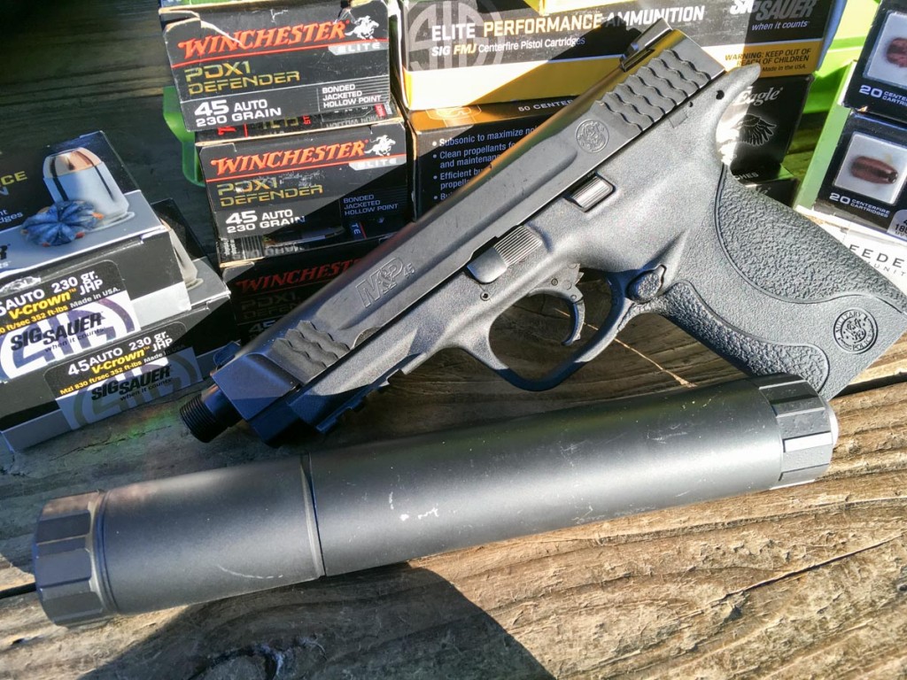 I used the Ti-Rant 45M with a Smith & Wesson M&P 45 Threaded Kit.