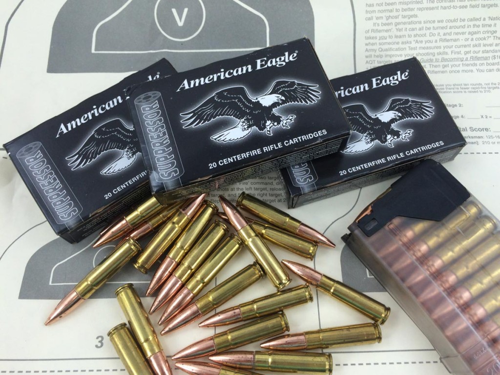 Award for "most fun load" goes to American Eagle's 300 Blackout Suppressor ammo. It made satisfying "thud" noises in the dirt berm down range. 