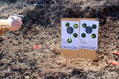 Shooting from about 5 feet from the target. 