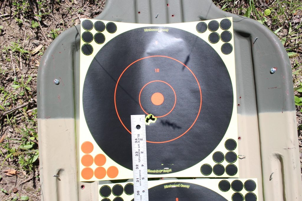 At 100 meters the MOD*X-equipped gun was shooting right at ¾ of an inch groups. 