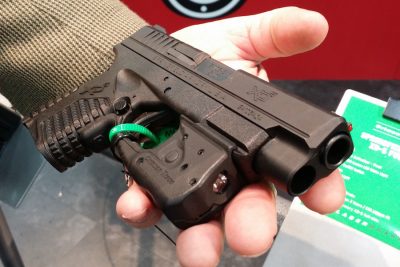 Although not officially released yet, Crimson Trace also showed a version of the Laserguard Pro for the Springfield Armory XD-S series of pistols. 