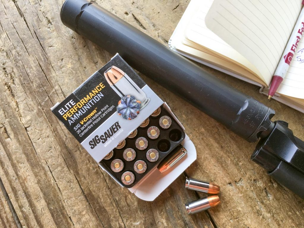 147-grain 9mm ammo, like this Sig Sauer V-Crown, is subsonic too.