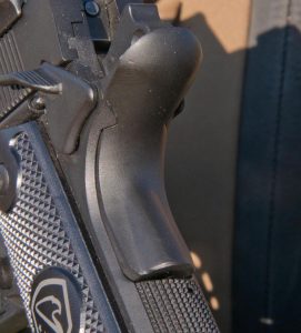 The pistol came with a extended beavertail grip safety.
