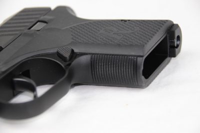 The front strap of the pistols features checkering for an enhanced hold.