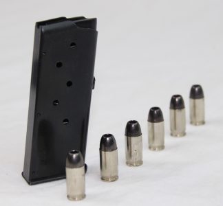 The magazine of the RM380 packs in six rounds of .380 ACP ammunition.