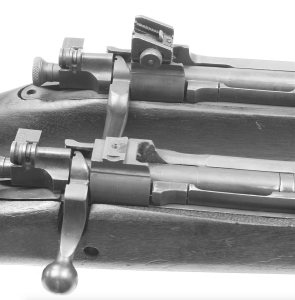 The Model 1903A4 was a modification of the Model 1903A3 Infantry Rifle. The front and rear sights were not installed and the rear of the receiver bridge was milled flat to accept the Redfield Jr. Base.