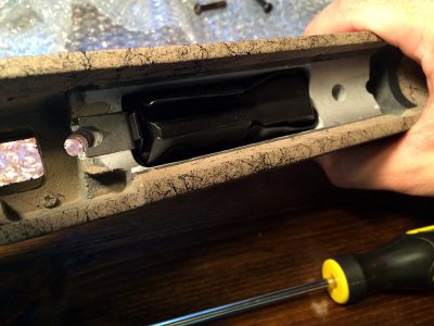 I don’t think it’s possible to install the magazine backwards, but be sure to double check—just in case. 