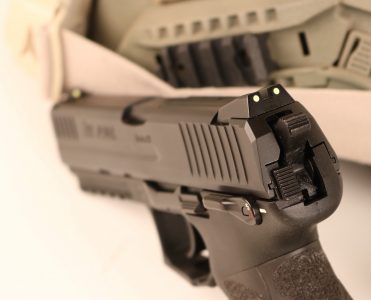 The P30L comes with a set of high-quality three-dot sights atop the lengthened slide.