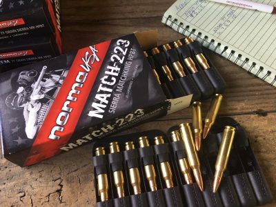 I also tested quite a bit of Norma's Match-223 77-grain ammo loaded with Sierra Matchking bullets. 