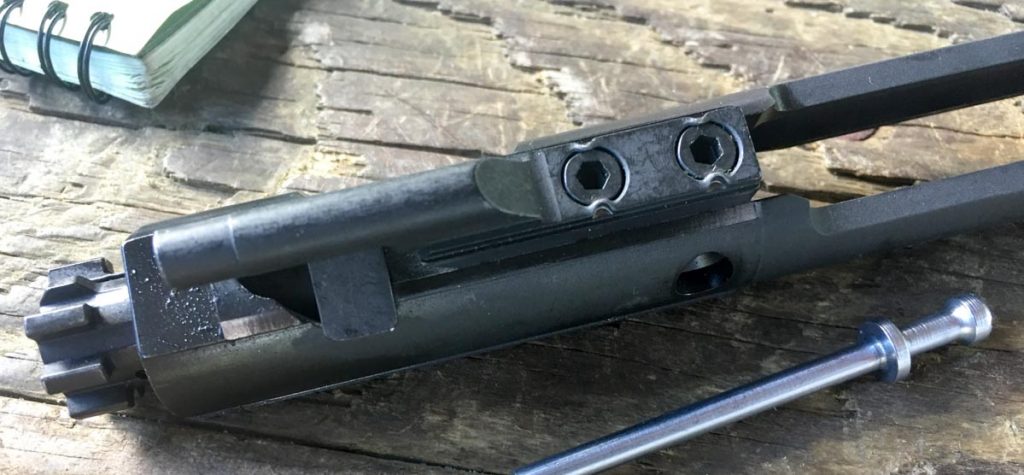 The gas key on the bolt carrier was staked into position as expected. 