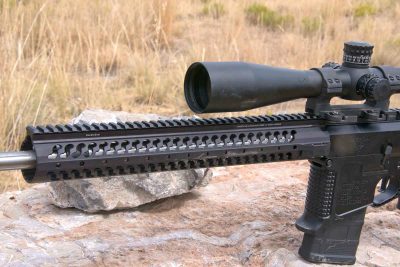 Samson’s 15-inch Evolution handguard covers the barrel, providing ample mounting positions for rails of various lengths. 