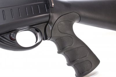 The manual safety of the TEC-12 is located in the forward portion of the triggerguard.