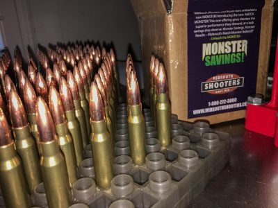 I loaded up a pile of ammo using Midsouth Shooters Supply Match Monster 168-grain projectiles. As you'll see, it shot pretty well. 