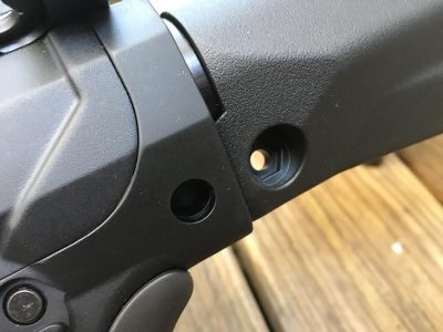 The receiver also features QD sling attachment points on both sides.