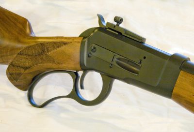 The Model 89 sports a curved pistol grip and lever. 