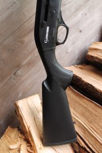 The stock features a textured pistol grip for a sure hold, a generous rubber recoil pad to less felt recoil and a rear sling swivel attachment.