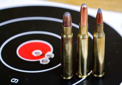 The 8mm Mauser and children. L-R 8x57 Mauser, 7x57 Mauser, and .257 Roberts.