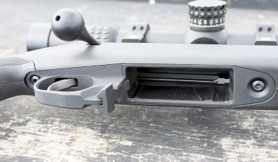 The magazine well is nicely beveled to aid in the smooth insertion of the 10-round magazine.