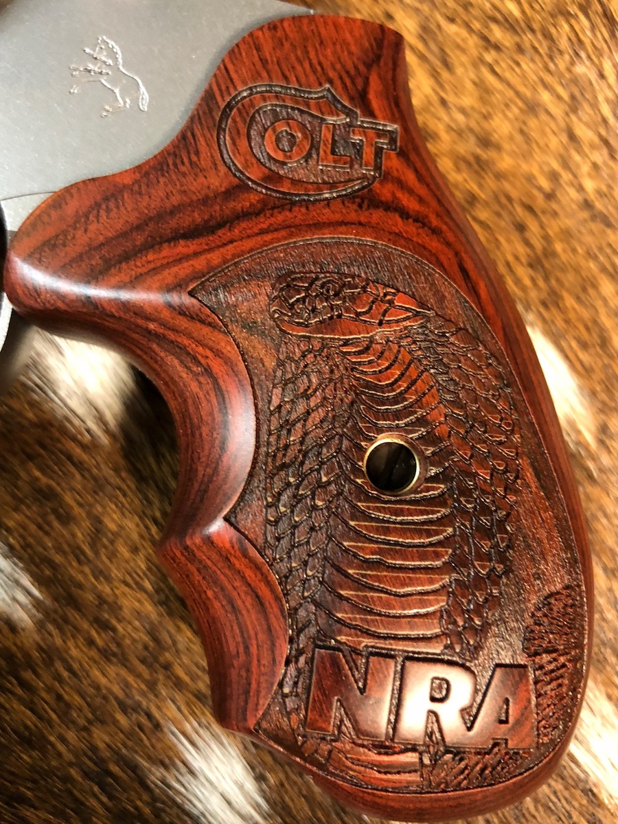 Beautiful Custom Engraved Nra Grips On New Limited Edition Colt Cobra 7473