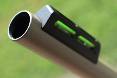 The front end of the sight is solid, which protects the insert even more.