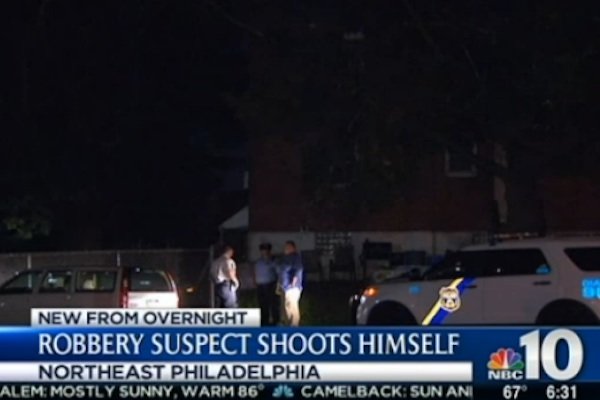 Robber shoots self in foot, literally