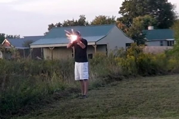 What it looks like to get shot in the eye with a tracer!