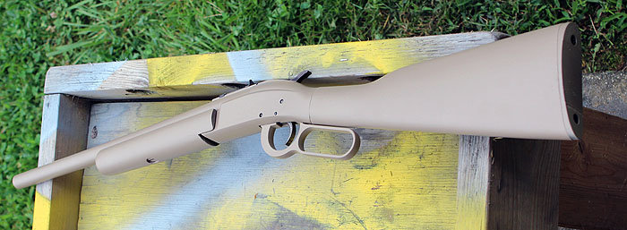 What would posses someone to paint Duacoat an entire shotgun in tan? Beats me, and I'm the one that did it.