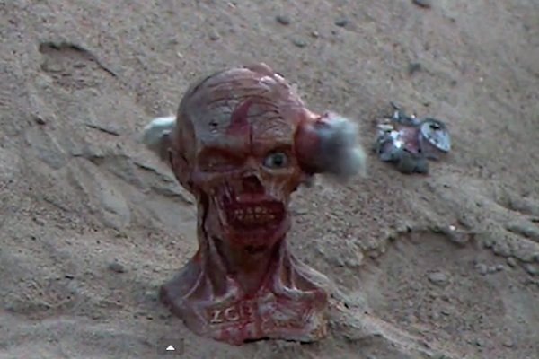 Zombie skull vs .44 caliber exploding bullet