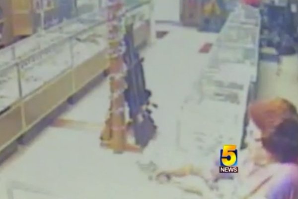 Watch 74-Year-Old Lady Open Fire on Robbers