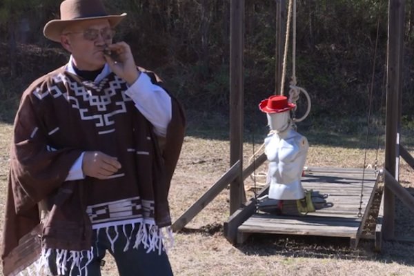 Can Cowboy Jerry Cut the Hangman's Rope with a Bullet?