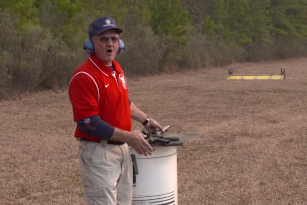 Miculek: Bench Draw, 3 Targets, 400 Yards, Under 4.4 Seconds!