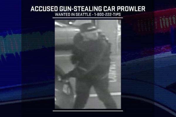 Gun Thief Caught on Camera Stealing from Unlocked Car