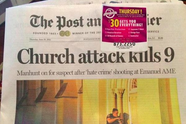 Folks Outraged Over Gun Ad Appearing on Charleston Paper in Wake of Shooting