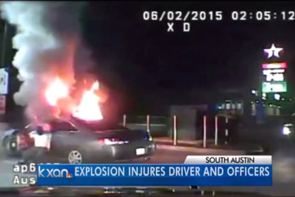 Man on Fire: Suicidal Suspect Almost Takes Out Cops