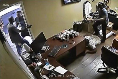 Watch as Unarmed Shop Owner Turns Table on Would-Be Robbers