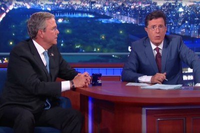 'The Late Show' Cuts Gun Control Question During Jeb Bush Interview