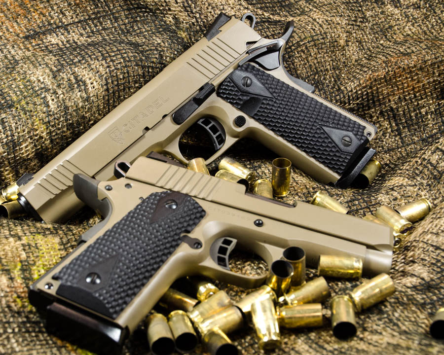 Citadel 1911s In Flat Dark Earth Cerakote - In Hand Review - SHOT Show 2016