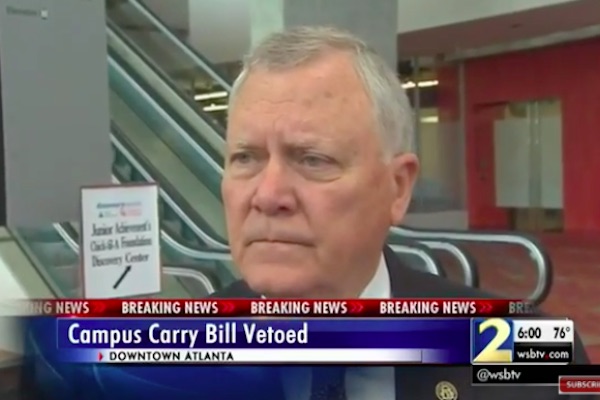 Georgia Governor Vetoes ‘Campus Carry’ Bill