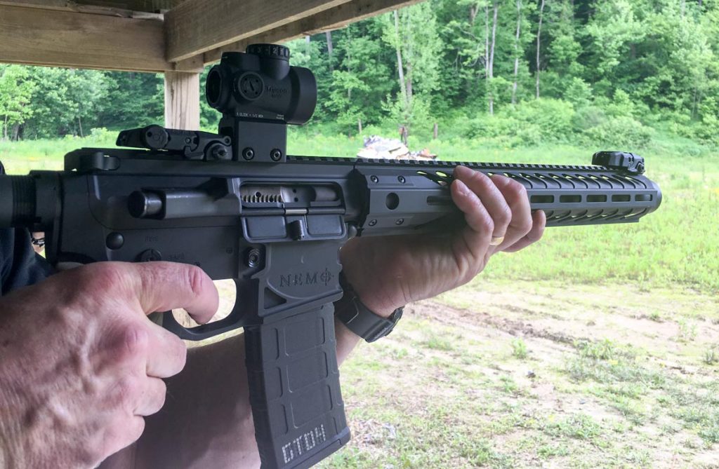 As the suppressor is part of the 16-inch barrel, the Integra makes a handy rifle.