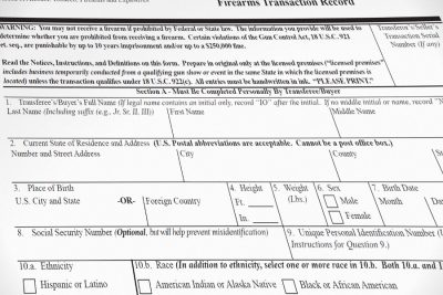 New FFL Form 4473 for Background Checks Incoming