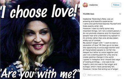 Madonna Clarifies: ‘Blow Up the White House’ Remark