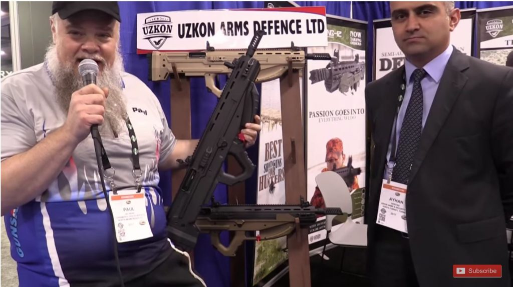 Uzkon Bullpup 12 Gauge Gas Shotgun Takes 1919 Mags - SHOT Show 2017