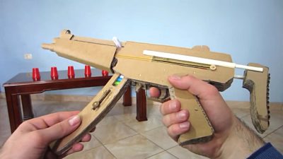 Watch This Working Cardboard MP5 Shoot Paper Bullets!